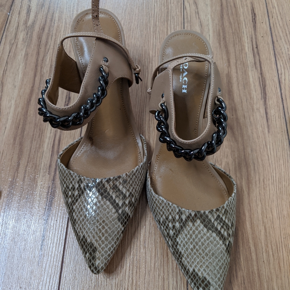 Coach - snakeskin garland heel shoes